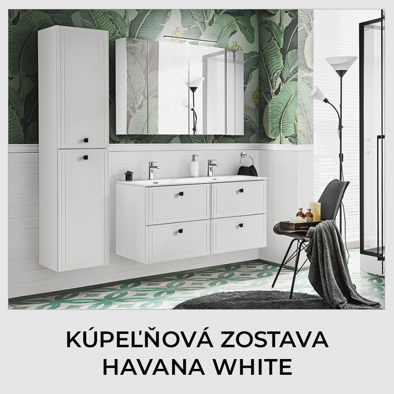 kúpeľňový nábytok HAVANA v bielej matnej farbe