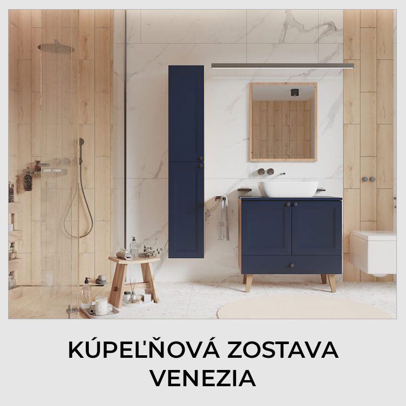 Kúpeľňová zostava VENEZIA - očarujúci dizajn a luxusné farebné prevedenie.