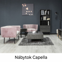 minimalistický tmavý nábytok Capella v retro štýle 70. rokov data-orig-source=