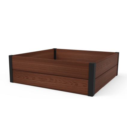 vyvýšený kvetináč HEDGE SQUARE v hnedej farbe